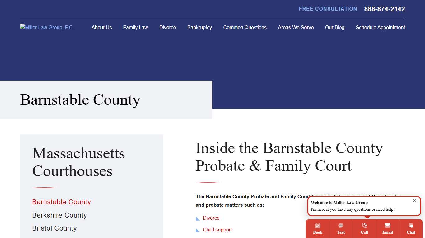 Barnstable County Family Court Miller Law Group, P.C.